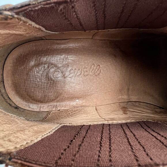 Madewell The Bonham Boot Women's 7.5 Cognac Brown Leather Pointed Toe Ankle - Picture 8 of 11